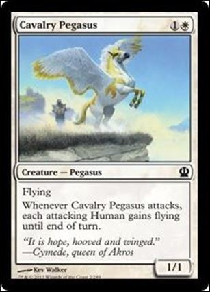 Magic the Gathering: Duel Decks: Heroes vs. Monsters (Base Set) card 4 Cavalry Pegasus