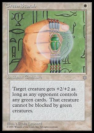 Magic the Gathering: Ice Age (Base Set) card 28 Green Scarab