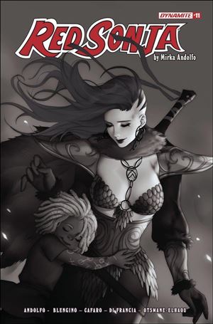 Red Sonja (2021) issue 11-J Leirix Li 1:10 Black & White Cover
