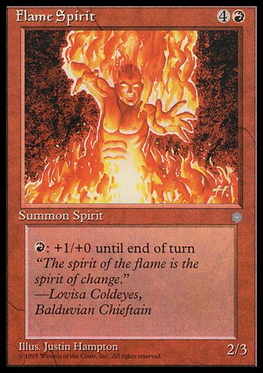 Magic the Gathering: Ice Age (Base Set) card 184 Flame Spirit