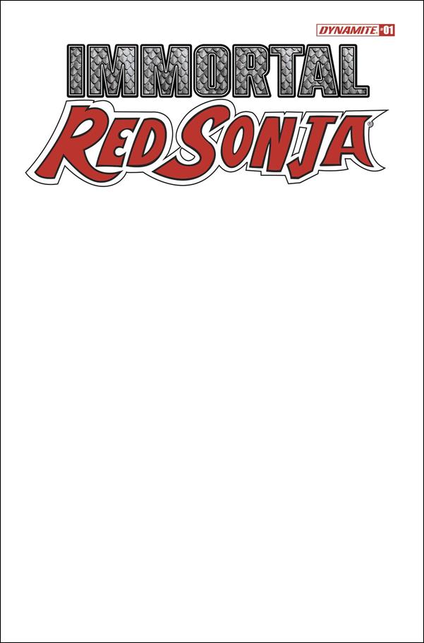 Immortal Red Sonja issue 1-F Blank Authentix Cover