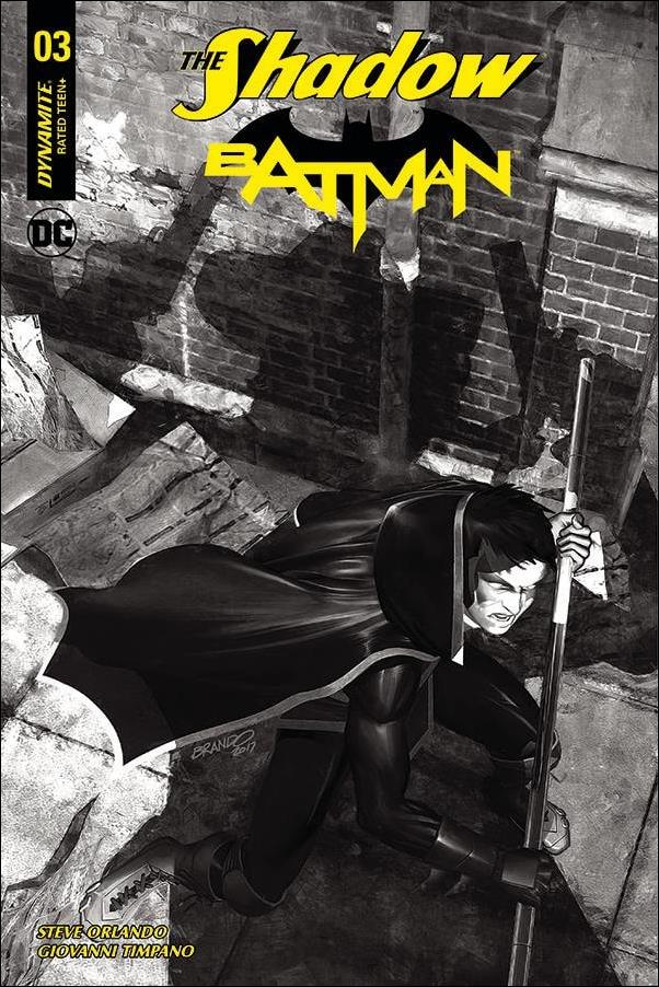 Shadow / Batman issue 3-I Brandon Peterson 1:40 Black and White Cover