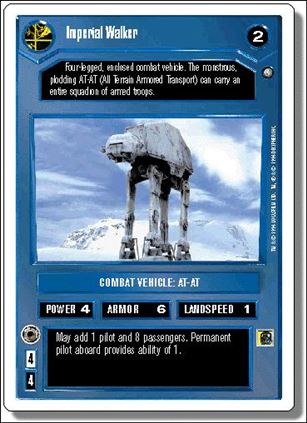 Star Wars: The Empire Strikes Back Introductory Two-Player Game (Base Set) card 4 Imperial Walker