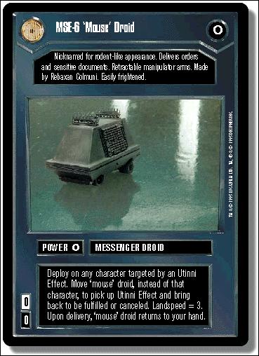 Star Wars: Premiere Limited (Base Set) card 19 MSE-6 'Mouse' Droid