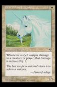 Magic the Gathering: Mirage (Base Set) card 4 Benevolent Unicorn