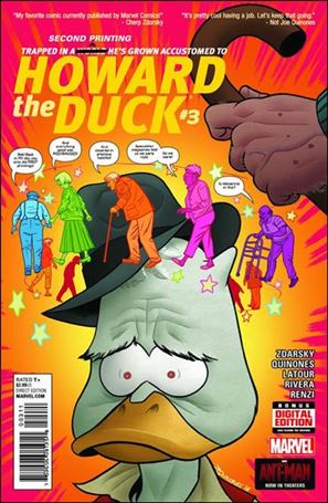 Howard the Duck (2015) issue 3-D Joe Quinones Cover (2nd Printing)