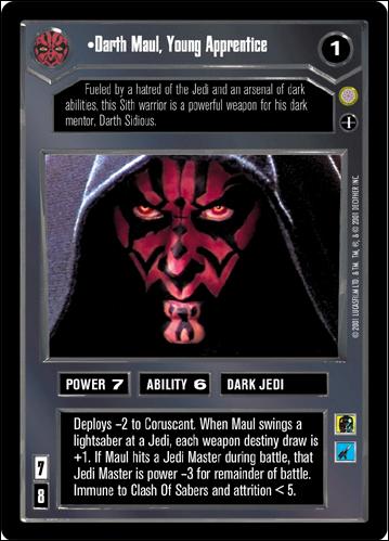 Star Wars: Coruscant Limited (Base Set) card 9 Darth Maul, Young Apprentice (Alt. Image)