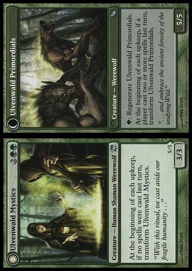 Magic the Gathering: Innistrad (Base Set) card 208 Ulvenwald Mystics / Ulvenwald Primordials