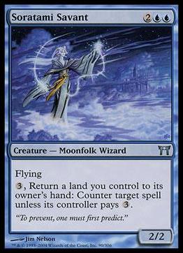 Magic the Gathering: Champions of Kamigawa (Base Set) card 90 Soratami Savant
