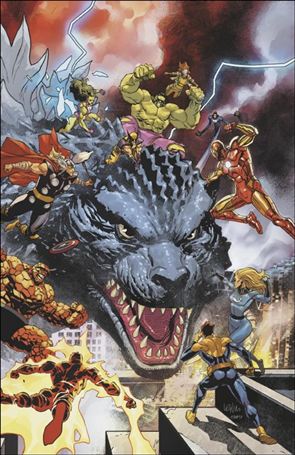 Godzilla vs. Fantastic Four issue 1-L Leinil Francis Yu Wrap 1:25 Cover (2nd Printing)