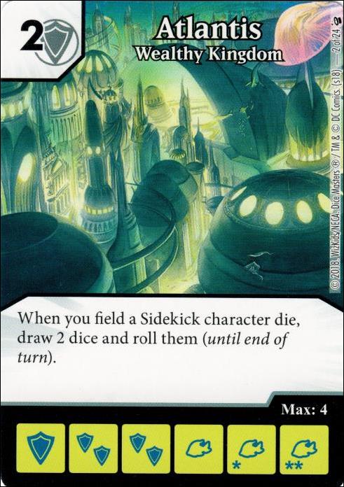 DC Comics Dice Masters Mystics Team Pack card 2 Atlantis: Wealthy Kingdom
