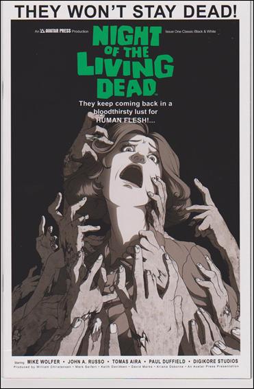 Night of the Living Dead (2010) issue 1-D Classic Black & White Cover