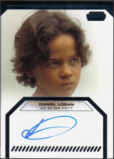 Star Wars Galactic Files (Autograph Subset) card nn4 Daniel Logan as Boba Fett 1/500 (1:605 Packs)