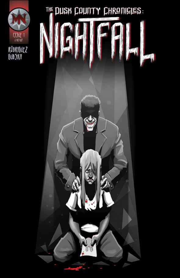 Dusk County Chronicles: Nightfall issue 1-B Roman Gubskii Black and White Cover