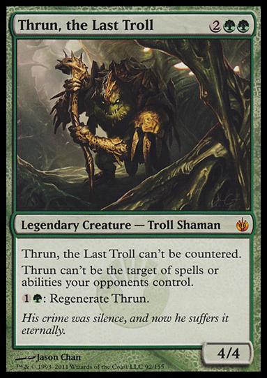 Magic the Gathering: Mirrodin Besieged (Base Set) card 92 Thrun, the Last Troll