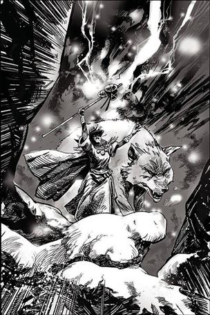 Cimmerian: Hour of the Dragon issue 4-G Garry Brown 1:30 Black & White Virgin Cover