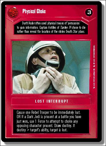 Star Wars: Premiere Limited (Base Set) card 93 Physical Choke