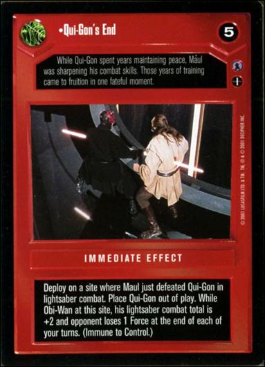 Star Wars: Reflections III (Base Set) card 66 Qui-Gon's End