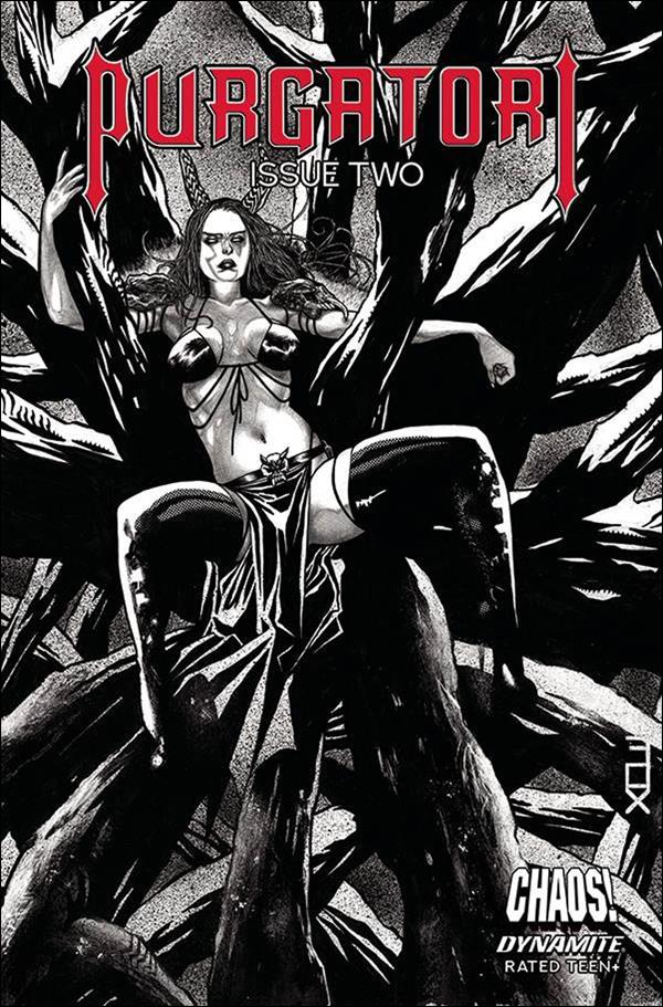 Purgatori (2021) issue 2-L Russell Fox 1:15 Black & White Cover