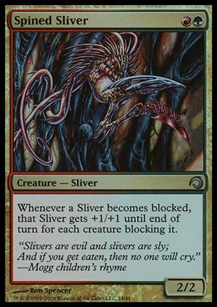 Magic the Gathering: Premium Deck Series: Slivers (Base Set) card 14 Spined Sliver