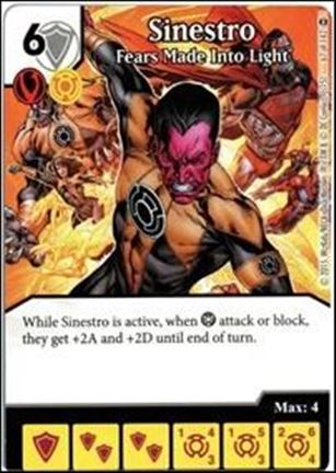 DC Comics Dice Masters War of Light card 67 Sinestro: Fears Made Into Light