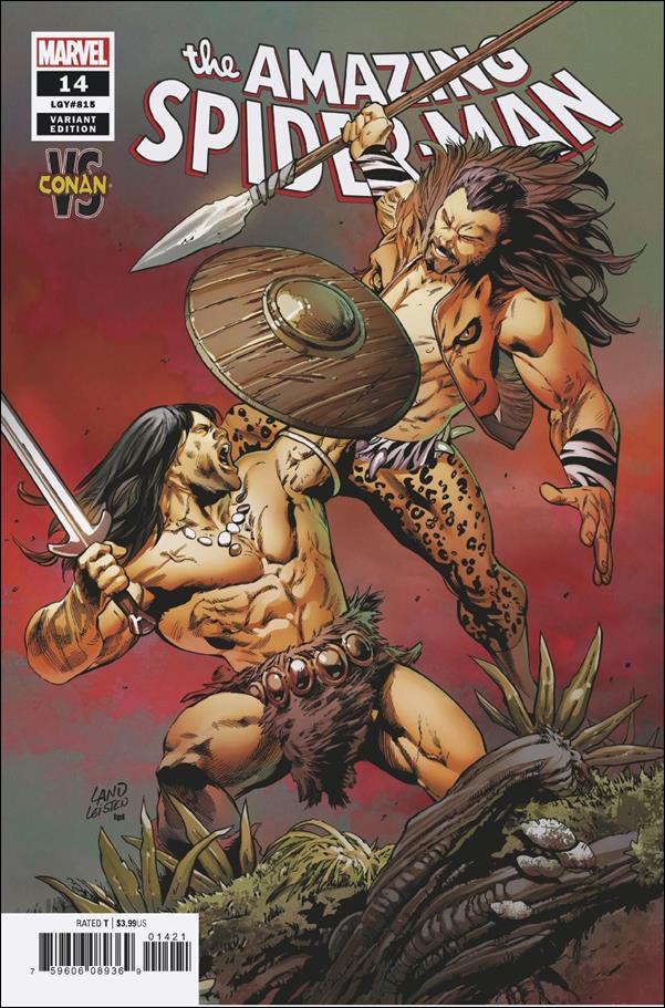 Amazing Spider-Man (2018) issue 14-B Greg Land Marvel Vs. Conan Cover