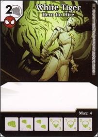 Marvel Dice Masters Amazing Spider-Man card 22 White Tiger: Hero for Hire