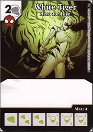 Marvel Dice Masters Amazing Spider-Man card 22 White Tiger: Hero for Hire