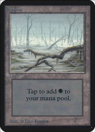 Magic the Gathering: Limited Edition Alpha (Base Set) card 288 Swamp