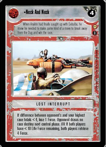 Star Wars: Tatooine Limited (Base Set) card 79 Neck And Neck
