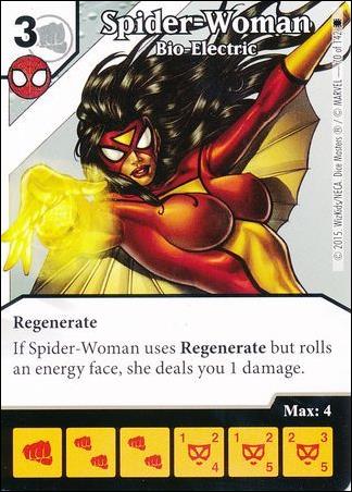 Marvel Dice Masters Amazing Spider-Man card 70 Spider-Woman: Bio-Electric