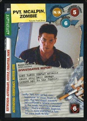 X-Files: The Truth Is Out There (Base Set) card XF97-0339v2 PVT. Mcalpin, Zombie