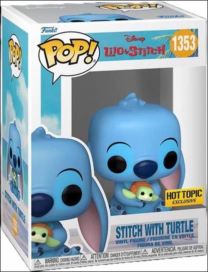 POP! Disney figure 1353 Stitch with Turtle Hot Topic Exclusive