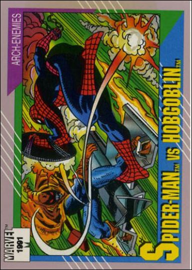 Marvel Universe: Series 2 (Base Set) card 98 Spider-Man vs Hobgoblin