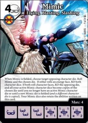 Marvel Dice Masters Dark X-Men Team Pack card 9 Mimic: Flying, Blasting, Slashing