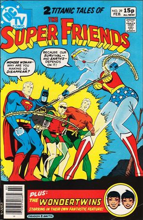 Super Friends (1976) issue 29-B UK Price Cover