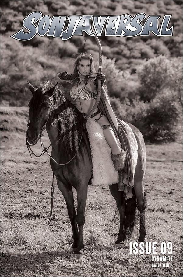 Sonjaversal issue 9-L 1:25 Black & White Cosplay Photo Cover