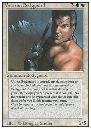 Magic the Gathering: Revised (Base Set) card 42 Veteran Bodyguard