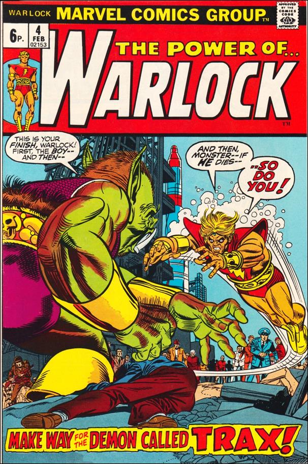 Warlock (1972) issue 4-B UK Price Cover