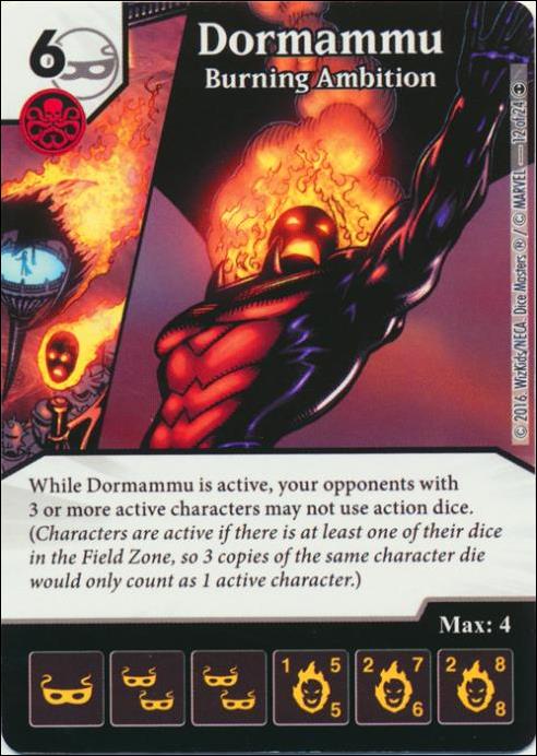 Marvel Dice Masters Doctor Strange card 12 Dormammu: Burning Ambition