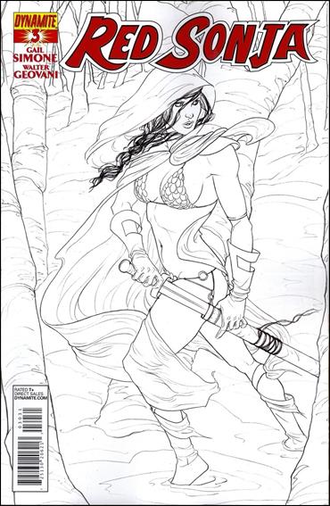 Red Sonja (2013) issue 3-D Jenny Frison 1:15 Black & White Cover