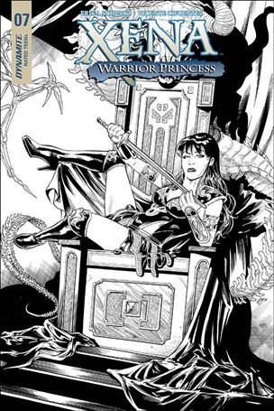 Xena: Warrior Princess (2018) issue 7-D Vicente Cifuentes 1:20 Black & White Cover