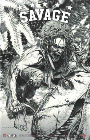 Savage (2016) issue 2-F Lewis LaRosa 1:50 Black & White Cover 1/350