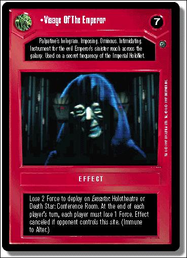 Star Wars: Dagobah Limited (Base Set) card 41 Visage Of The Emperor