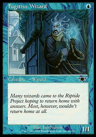 Magic the Gathering: Legions (Base Set) card 38 Fugitive Wizard
