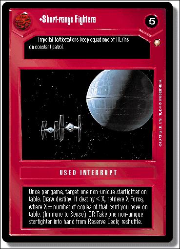 Star Wars: Special Edition Limited (Base Set) card 96 Short-range Fighters