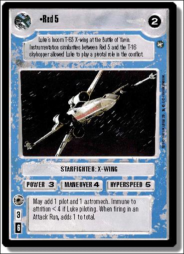 Star Wars: A New Hope Limited (Base Set) card 154 Red 5