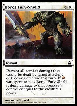 Magic the Gathering: Ravnica (Base Set)  card 5 Boros Fury-Shield