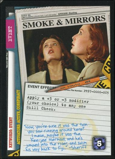 X-Files (Promo) card PR97-06-SC5 Smoke & Mirrors