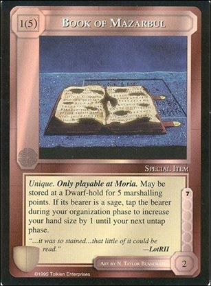 Middle-Earth: The Wizards (Base Set) card 65 Book of Mazarbul